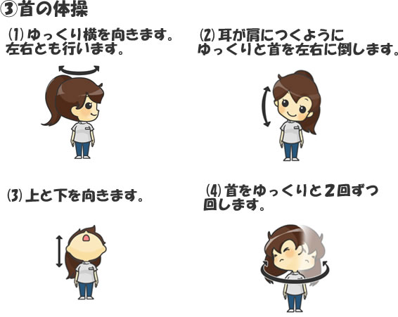 首の体操
